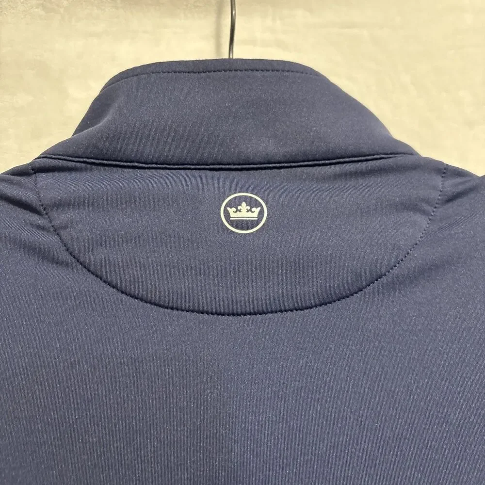 Peter Millar 1/4 Zip Pullover Men's XL Blue Perth Performance Long Sleeve Logo